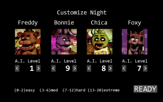 Five Nights at Freddy's screen