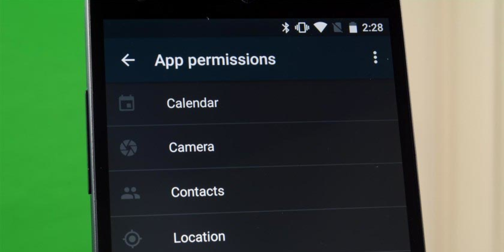 App Permissions on the smartphone