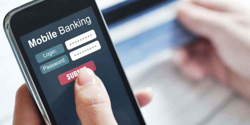 Mobile Banking App on smartphone